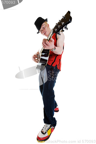 Image of Albino african musician 