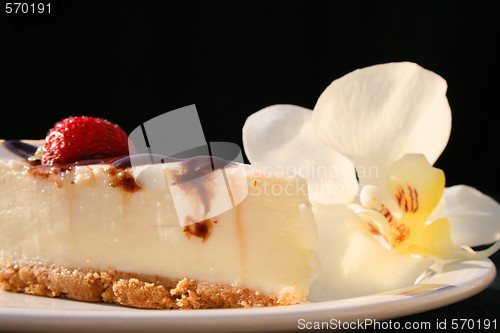 Image of Cheesecake And An Orchid