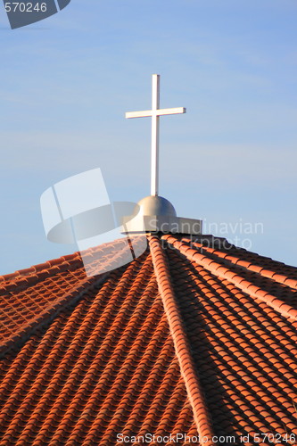 Image of Cross On Top Of A Church