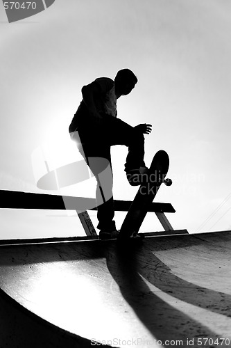 Image of Skateboarder Silhouette