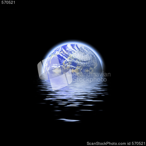 Image of earth submerged