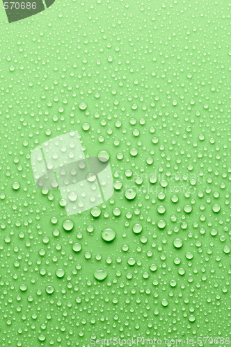 Image of Green waterdrops