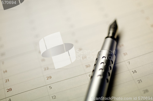 Image of Pen and calender