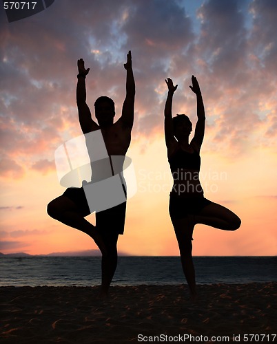 Image of Beach yoga