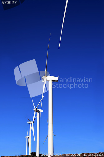 Image of eolic generators in a wind farm