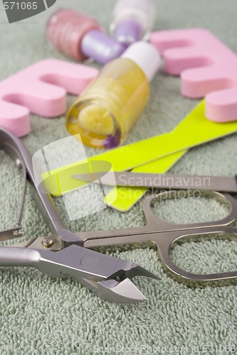 Image of pedicure beauty set