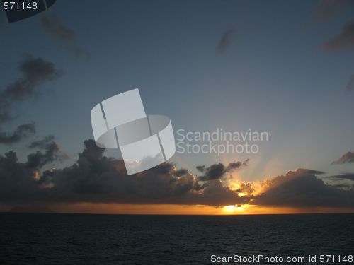 Image of Sunset in the Caribbean