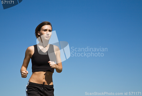 Image of Girl running outdoor