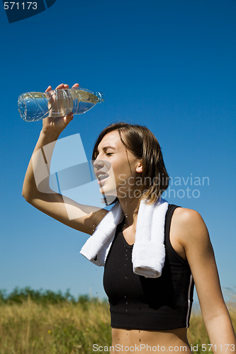 Image of Exercise girl cooling down