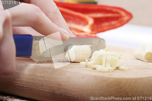 Image of Chopping vegetables