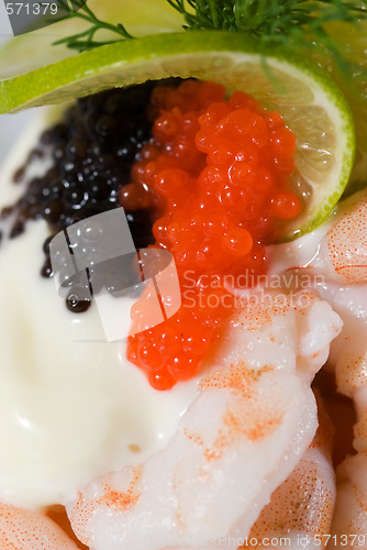 Image of Detail of seafood sandwich