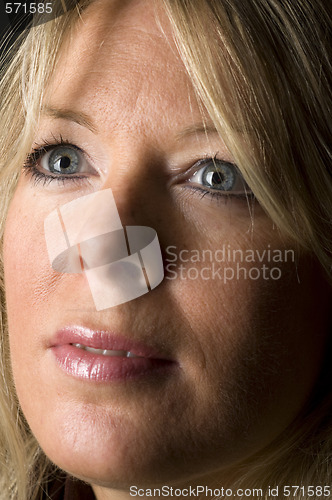 Image of blond woman head shot  