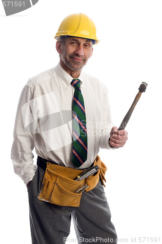 Image of contractor with tools