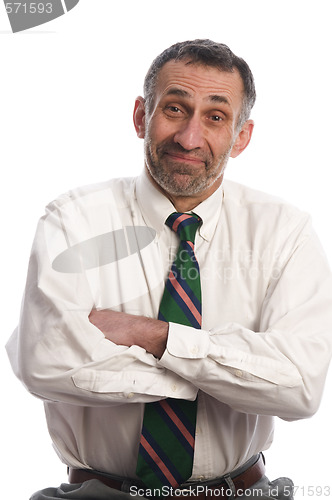 Image of senior executive laughing pose portrait