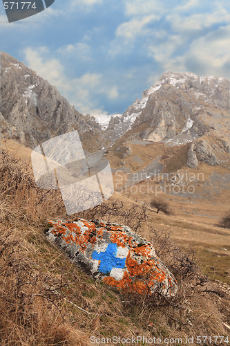 Image of Hiking route sign