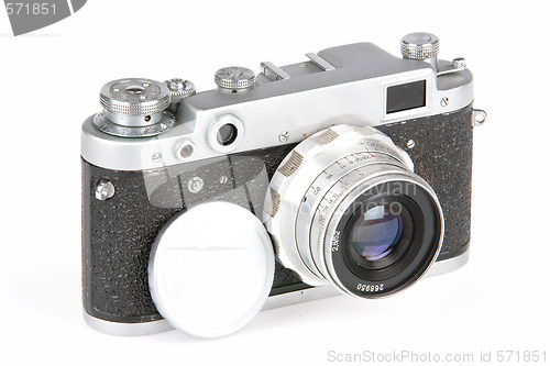 Image of old-time mechanical photocamera 