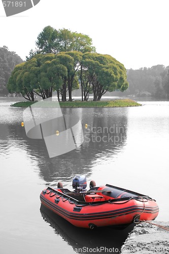 Image of Red Lifeboat, Ship