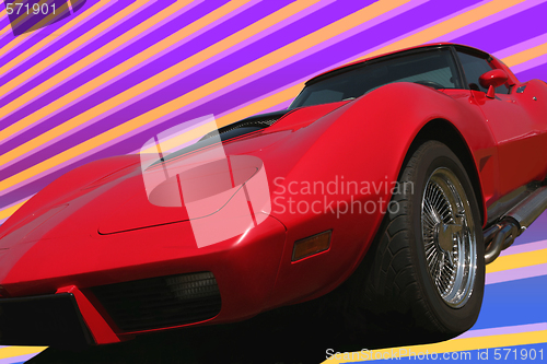 Image of Red Sport Car 70's