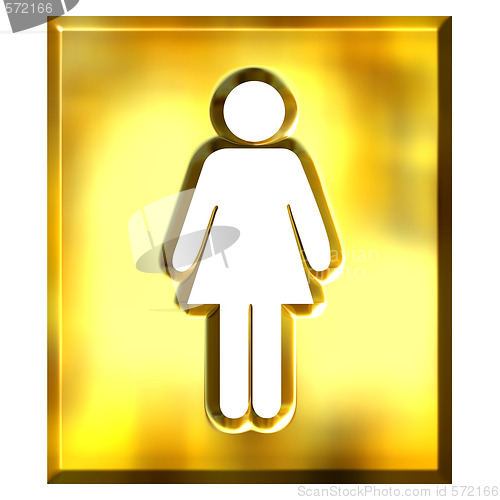 Image of 3D Golden Female Sign