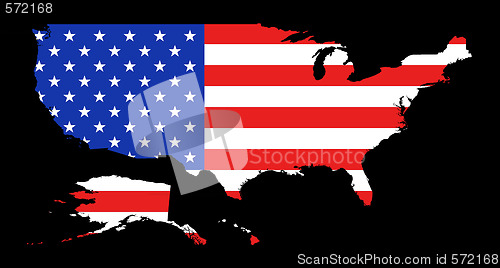 Image of USA Flag Map