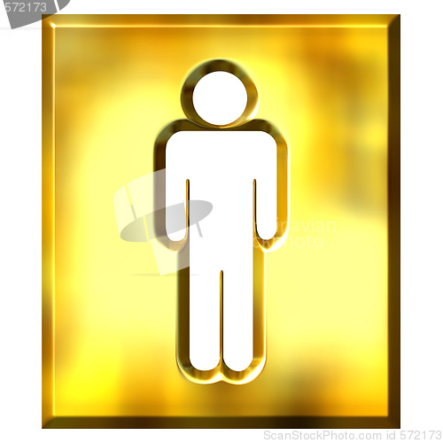 Image of 3D Golden Male Sign