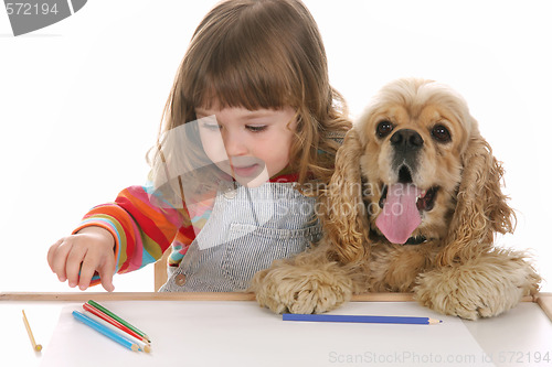Image of girl and dog