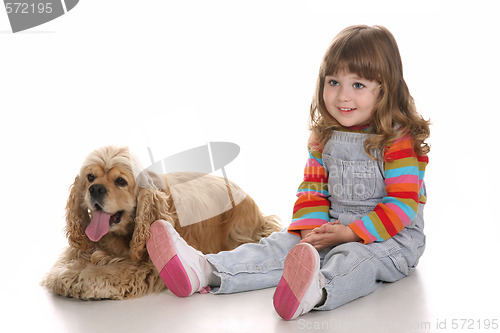 Image of girl and dog