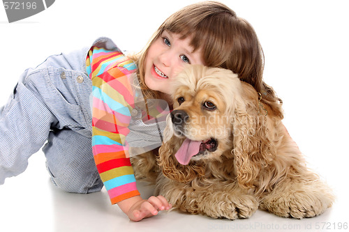 Image of girl and dog