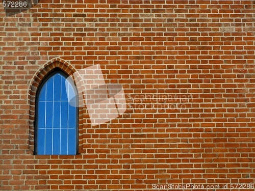 Image of Old wall  and windows - bricks