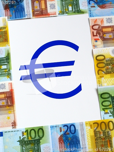 Image of Money EURO and sign