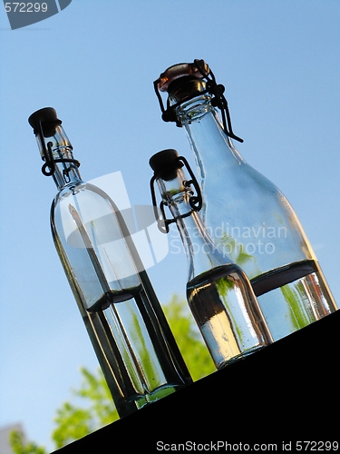 Image of Bottles of water