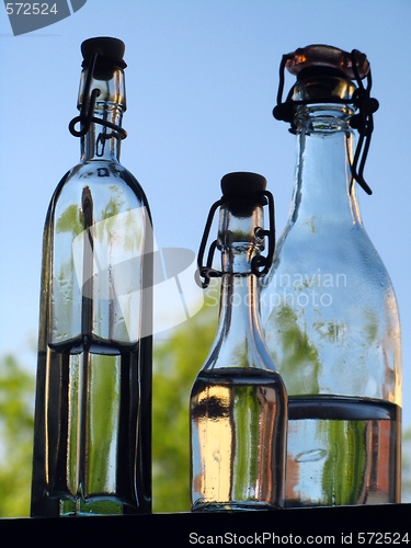 Image of Bottles of water