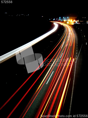 Image of Lights of evening traffic