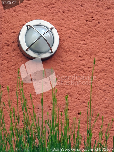 Image of Orange wall and light - outside