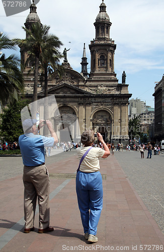 Image of Couple of tourists in Santiago, Chile