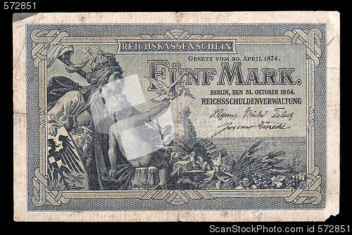 Image of Bank note of Keiser Germany. 1904. Obverse.