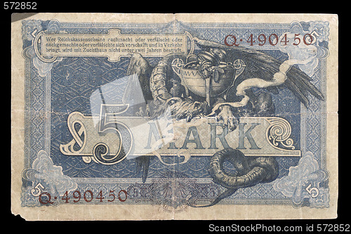 Image of Bank note of Keiser Germany. 1904. Reverse.