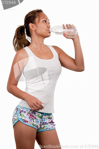 Image of Woman drinking water