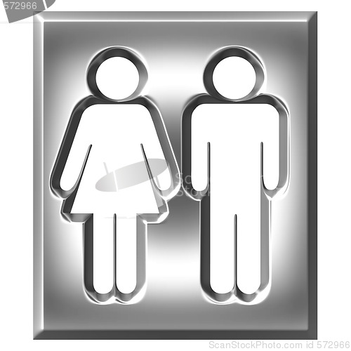 Image of 3D Silver Unisex Sign