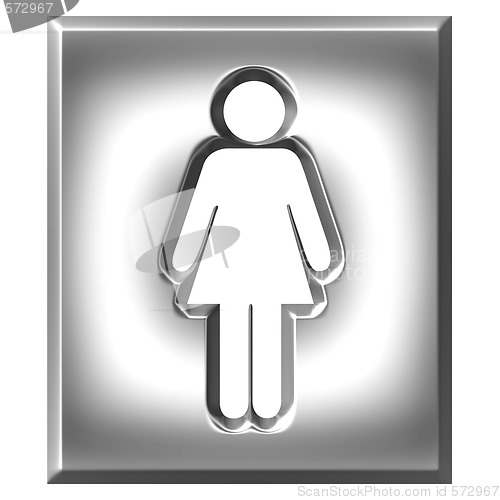 Image of 3D Silver Female Sign