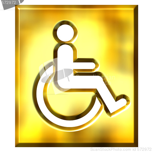 Image of 3D Golden Special Needs Sign