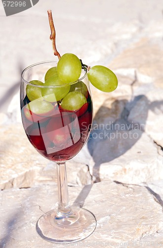 Image of Bloody Red wine green bunch