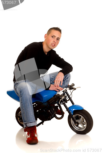 Image of Youngster with his pocketbike
