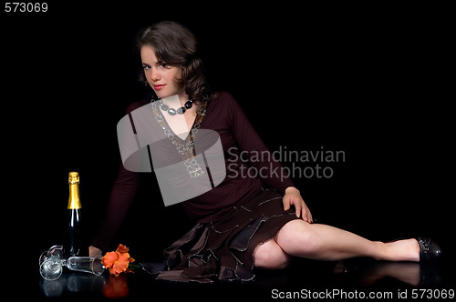 Image of Glamorous young lady 