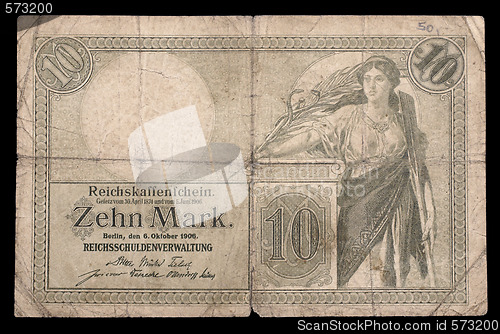 Image of Bank note of Keiser Germany. 1906. Obverse.