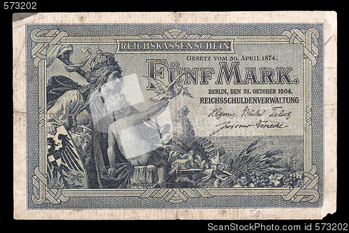 Image of Bank note of Keiser Germany. 1904. Obverse.