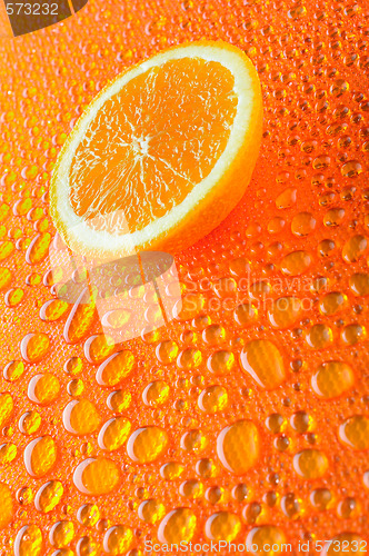 Image of slice of juicy orange