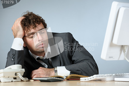 Image of Bored businessman