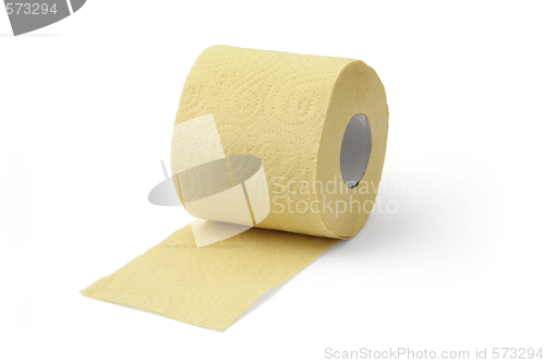 Image of roll of yellow toilet paper