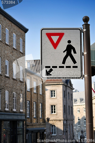 Image of Pedestrians crossing sign